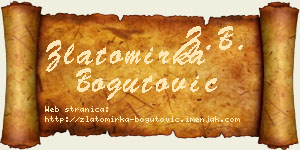 Zlatomirka Bogutović vizit kartica